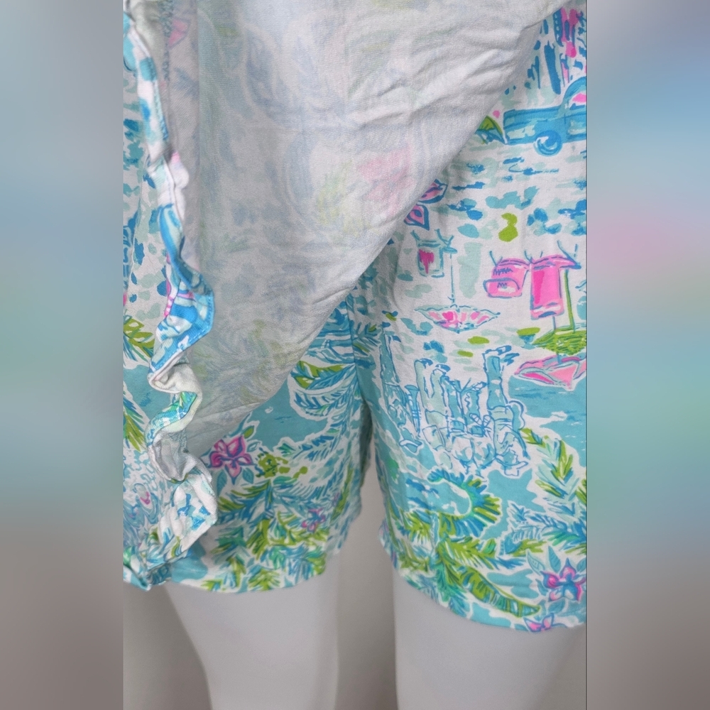 Lilly Pulitzer Analee Romper in the "What a Lovely Place" print - Picture 2 of 9